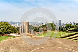 SA Police Officers` Memorial in Union Buildings Park, Pretoria, South Africa