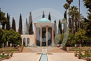 Saadi the great poet mausoleum in Shiraz, Iran