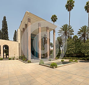 Saadi the great poet mausoleum in Shiraz, Iran