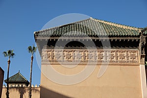 Saadiens Tombs in Marrakech in Morocco