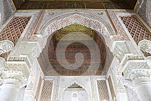 Saadiens Tombs in Marrakech in Morocco