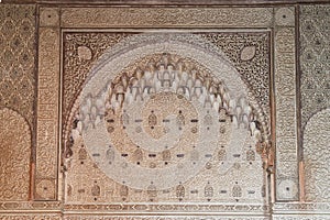 Saadiens Tombs in Marrakech in Morocco