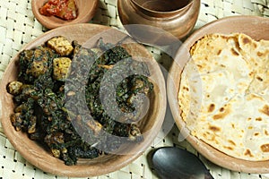 Saag Paneer is a north Indian Cottage cheese dish