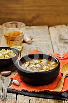 Saag Paneerin a bowl on a wood background