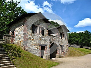 Saalburg Castle along the Limes, UNESCO World Heritage Site, Taunus Mountains near Frankfurt, Hesse, Germany