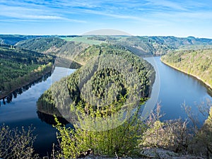 Saaleschleife in Thuringia East Germany