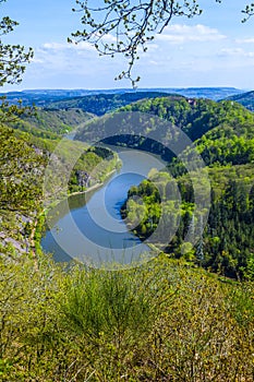 Saar loop at Cloef. A famous view