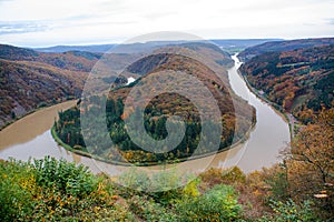 Saar loop at Cloef. A famous view point.