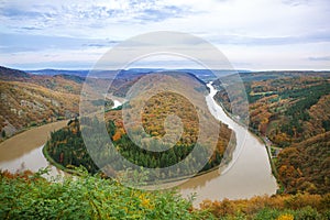 Saar loop at Cloef. A famous view point.