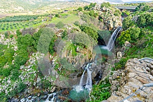 Saar waterfall, in the Golan Heights