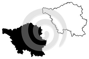 Saarland map vector