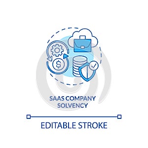 SaaS company solvency concept icon