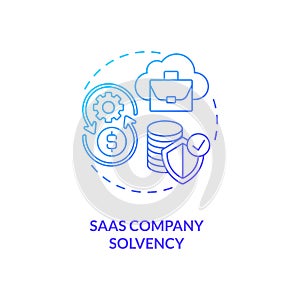 SaaS company solvency concept icon