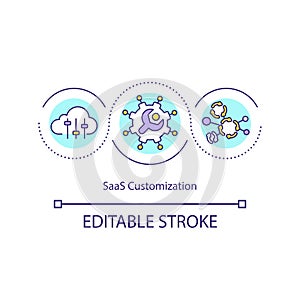 SaaS customization concept icon