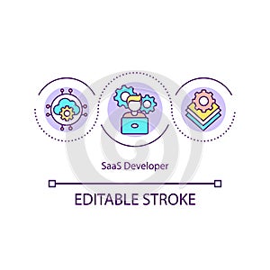 SaaS developer concept icon