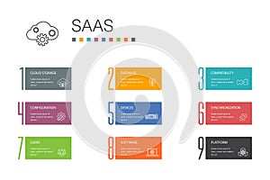 SaaS Infographic 10 option line concept