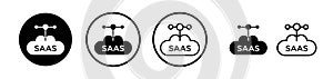 Saas line icon isolated on white background