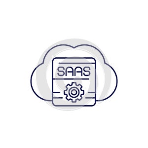 Saas line icon on white
