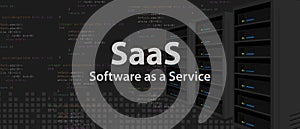 SaaS Software as a service code line of programming internet application
