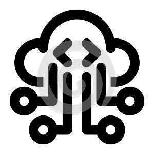 SaaS, Software as a Service Outline Icon