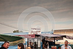 SABAC, SERBIA - SEPTEMBER 12, 2023: Logo of Valjevsko Pivo Beer a retailer in Sabac. Valjevsko pivo is a light beer produced by