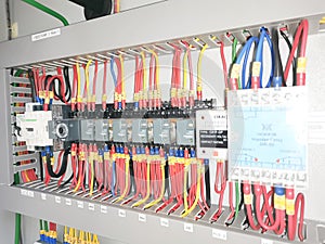 a row various type of electrical relays.