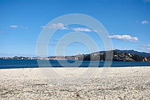 Sabaris beach in Baiona with Monte Lourido photo