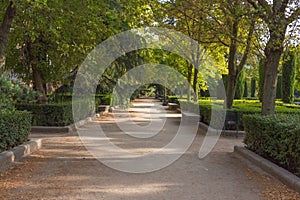 The Sabatini Gardens Jardines de Sabatini, Madrid, Spain.