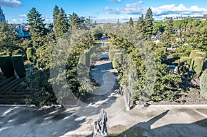 The Sabatini Gardens in Madrid, Spain