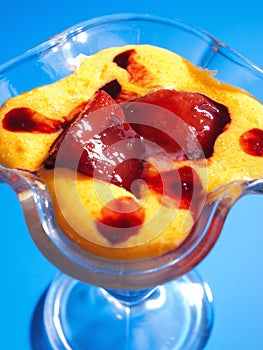 Sabayon with peaches