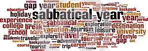 Sabbatical year word cloud photo