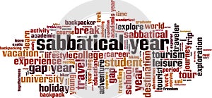 Sabbatical year word cloud photo