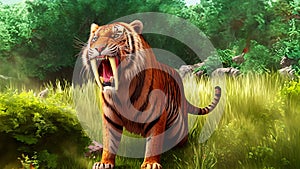 Saber-toothed tiger or Smilodon