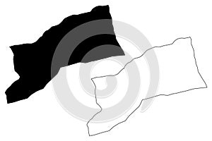 Sabha District Districts of Libya, State of Libya, Fezzan map vector illustration, scribble sketch Sabha map