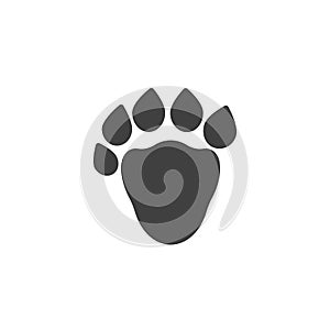 Sable paw print vector icon