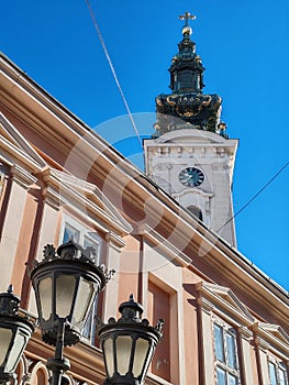 Saborna church (church of the holy great-martyr george ) in city center of Novi Sad, Serbia