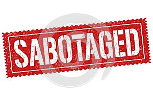 Sabotage sign or stamp