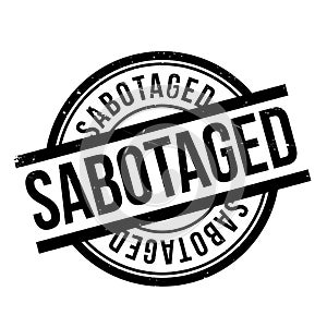 Sabotaged rubber stamp