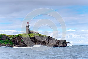 Sabtang Lighthouse fronting the shore at Batanes, Philippines