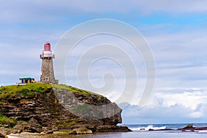 Sabtang Lighthouse fronting the shore at Batanes, Philippines