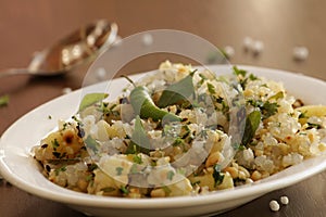 Sabudana khichdi is a light dish made with sabudana.