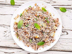 Sabudana and kuttu Khichdi