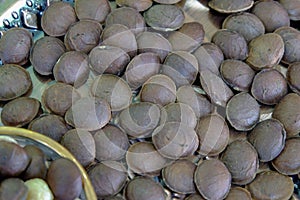 Sacha inchi peanuts or Inca seeds on a tray