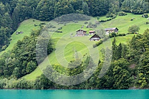 SACHSELN, SWITZERLAND/ EUROPE - SEPTEMBER 22: View houses along