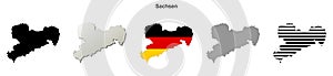 Sachsen outline map