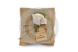 Sack bag for contain souvenirs in wedding