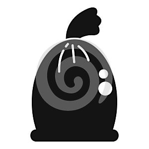 Sack carry garbage icon simple vector. Clean recycle