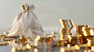 The Sack of Gold Coins.AI generated image