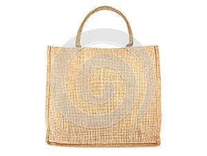 Sack handbag isolated on white background