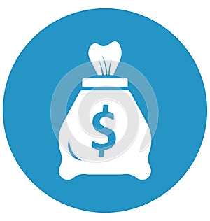 Sack, money Isolated Vector Icon can be easily edit and modify